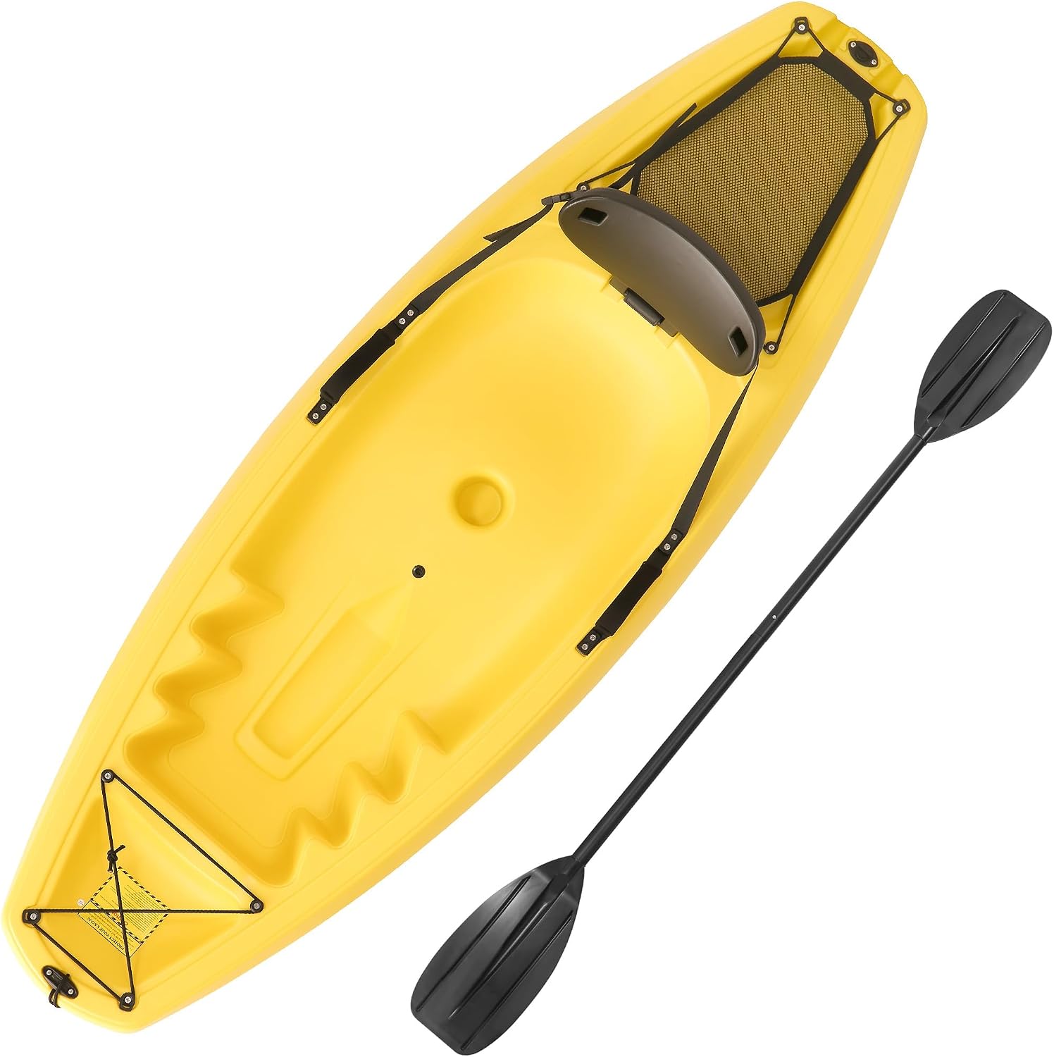 Fishing Boat Paddle - เรือคายัคพร้อมไม้พาย ขนาด 6.5 ฟุต เรือพายสำหรับพักผ่อนและตกปลา พร้อมโครงสร้างแข็งแรง