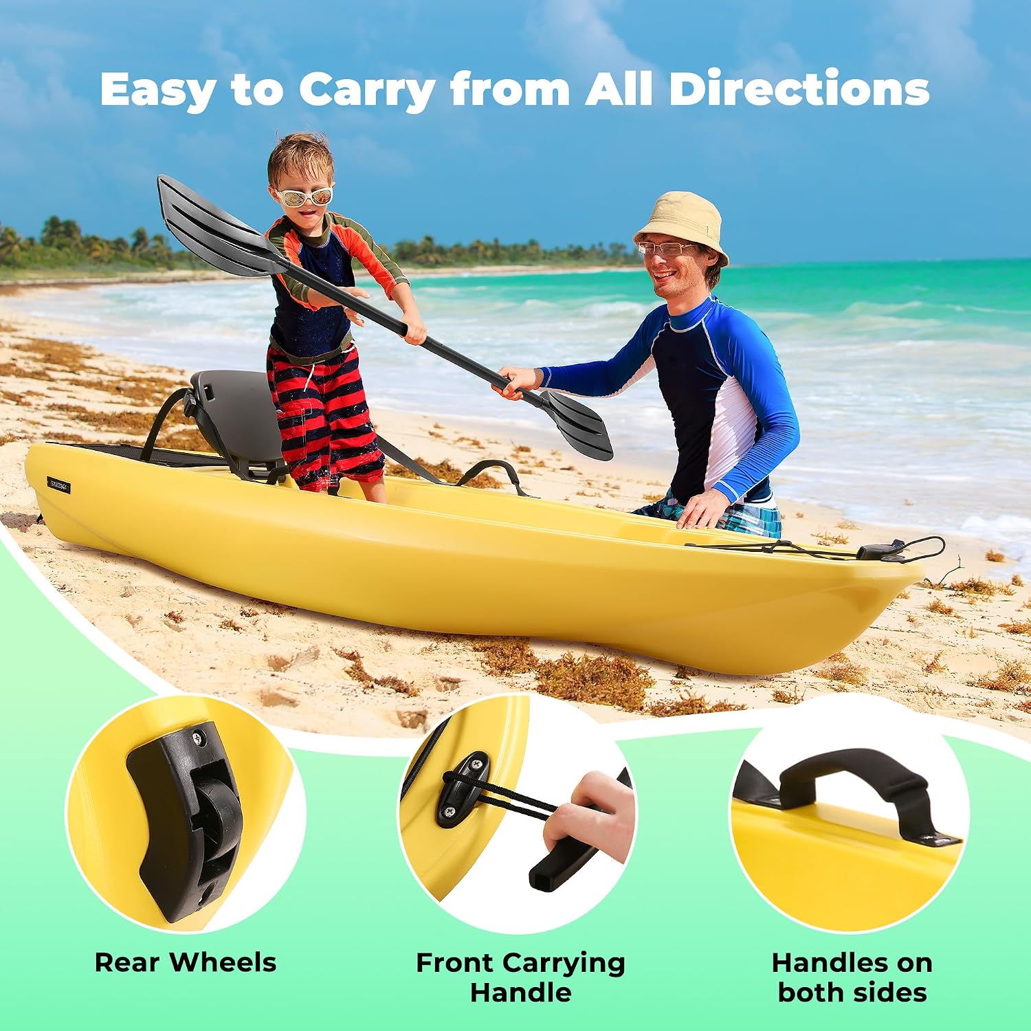 เรือคายัคพร้อมไม้พาย ขนาด 6.5  - Fishing Boat Paddle บทวิจารณ์และราคา
