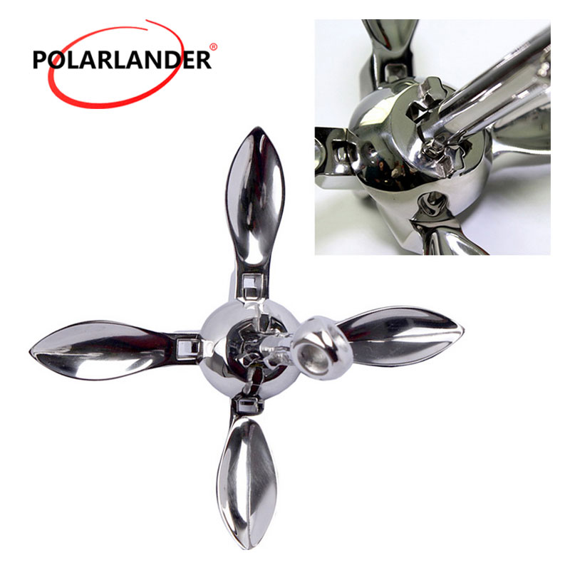 สมอเรือสแตนเลส1ชิ้นแบบพับได้อุ - Fishing Boat Anchor บทวิจารณ์และราคา