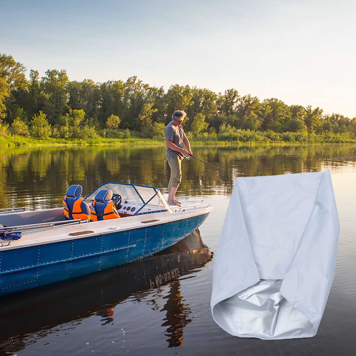 ผ้าคลุมเบาะเรือ ผ้าอ็อกซ์ฟอร์ด - Fishing Boat Seat บทวิจารณ์และราคา